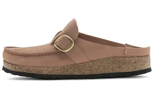 Birkenstock Nubuck Closed Toe Slippers Women's Brick Red Regular