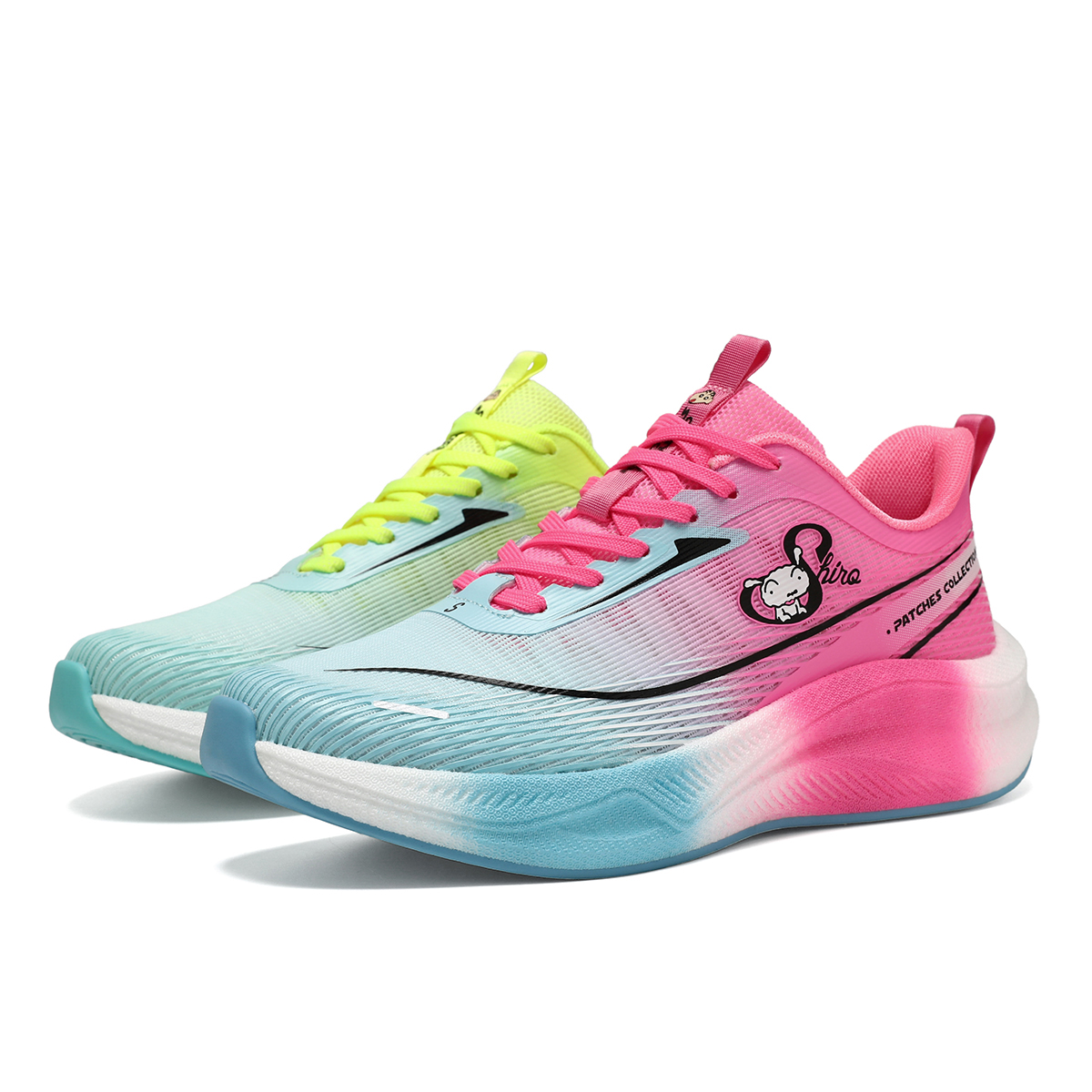 Crayon Shinchan Running Shoes Men’s Low Top Orange Yellow Phantom/Blue Pink Phantom/Phantom Mismatched