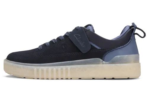 Clarks Cow Leather Low top Skateboard Shoes Men's Blue