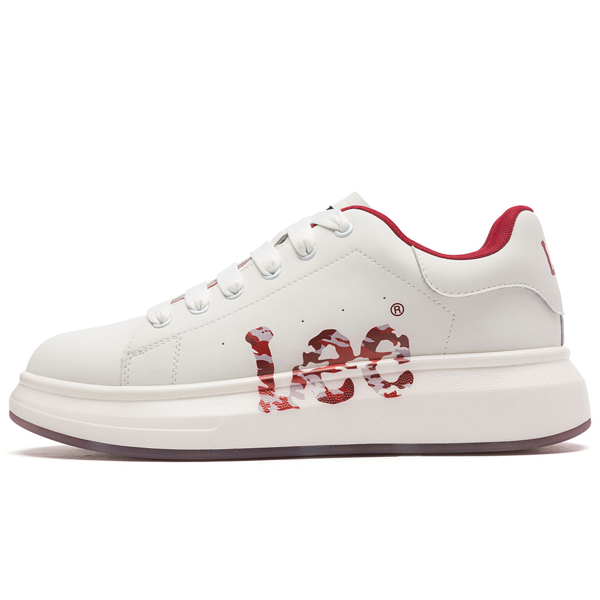 Lee White Sneakers Abrasion Resistant Low top Skateboard Shoes Unisex