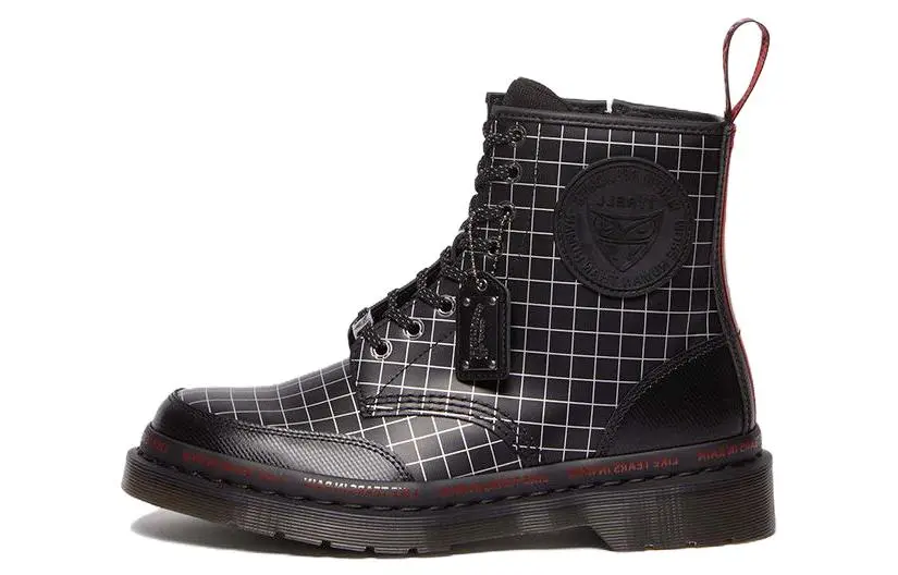 WARNER BROS. X Dr.Martens 1460 WB100 Leather Short Combat Boots 3cm Men's Black