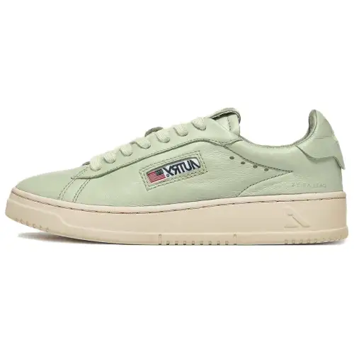 AUTRY Leather Classic Vintage Low top Skateboard Shoes Men's Green