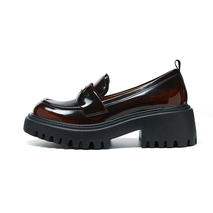 Marie Claire Loafers 5.5cm Women's Truffle Wine Brown