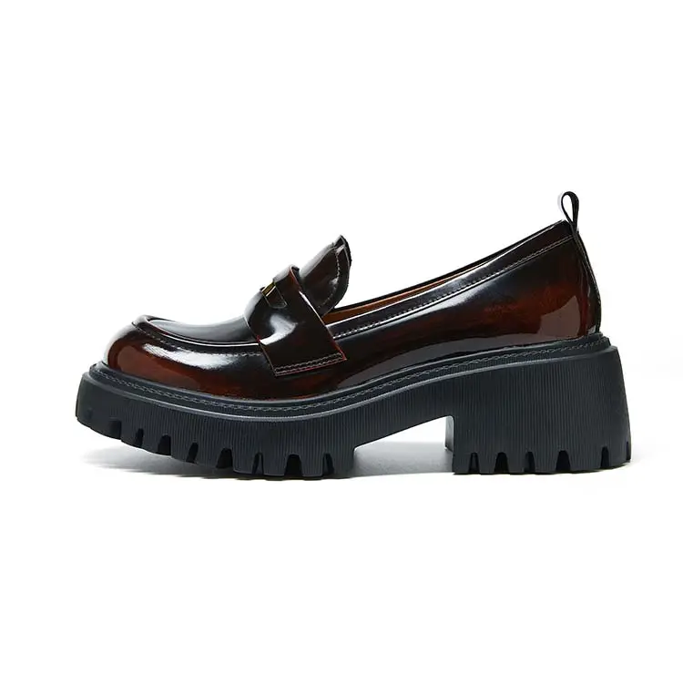 Marie Claire Loafers 5.5cm Women's Truffle Wine Brown