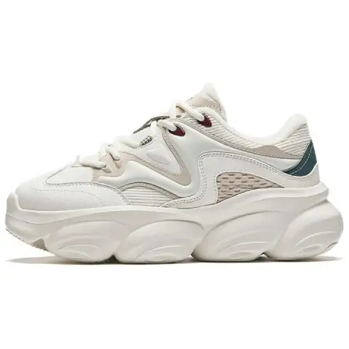 Anta Fleece Paw Low top Casual Shoes Women's White Beige Green