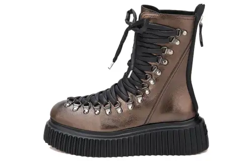 AGL Leather Ankle Boots 6CM Women's Brown