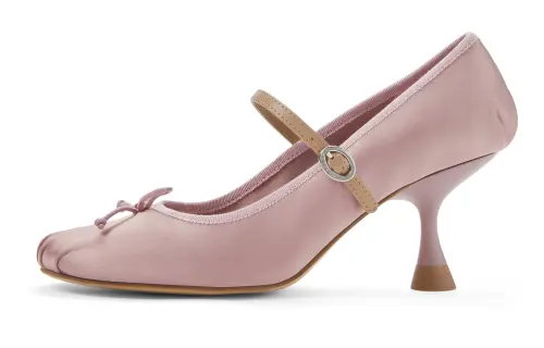 CHARLES&KEITH Fabric Bowknot Slim Heel Ballet High Heels 7.3cm Women's