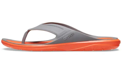 Crocs Swiftwater Wave Flip Flops 'Orange Grey'