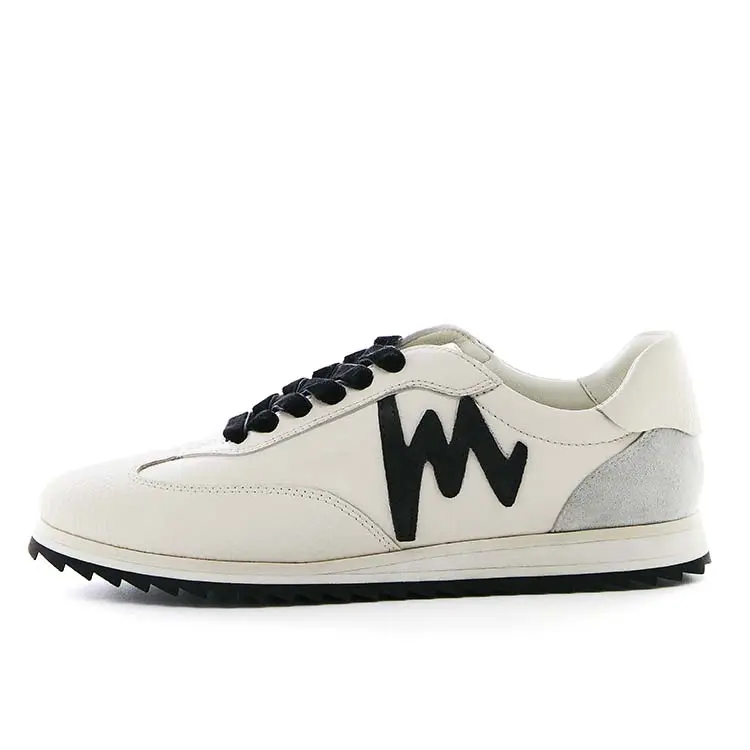 Marie Claire Top Grain Cow Leather Cortez Shoes Women's Reverse Paris White