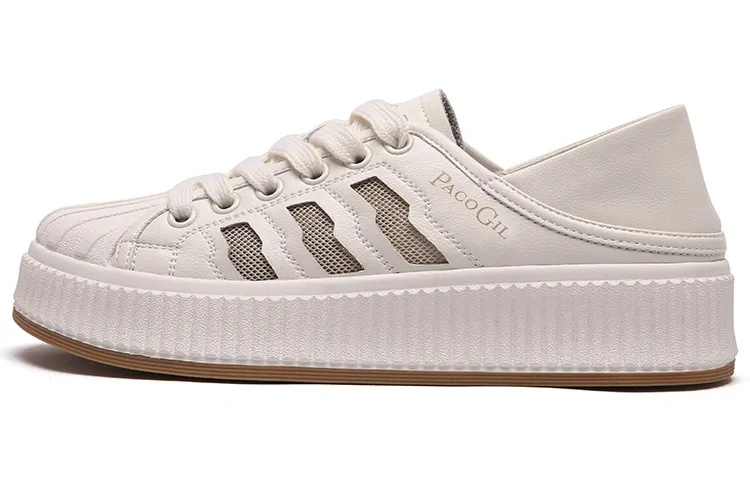 PACO GIL Synthetic Leather Low top Skateboard Shoes Women's Khaki