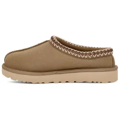 UGG Cow split leather plus velvet solid color round toe short snow boots women's antelope brown