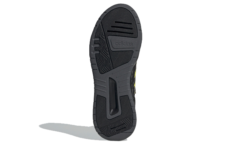 Мужские кеды adidas neo BBALL90S (черно-серо-желтый) — фото 5