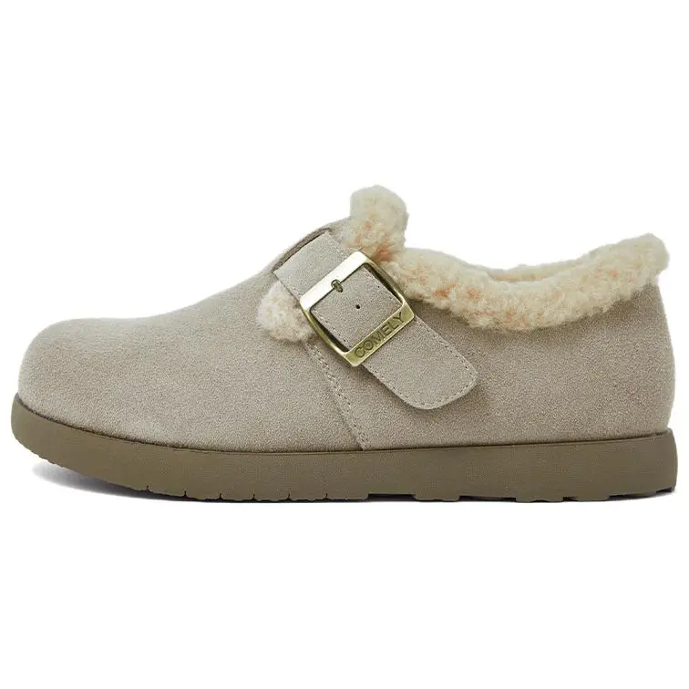 COMELY Thermal Slip Resistant Fleece Lined Thickened Slippers Birkenstock Shoes Women's