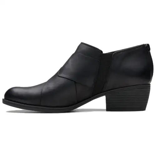 Clarks Leather Ankle Boots Women's Black