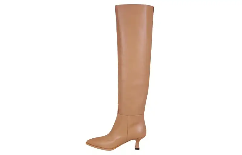 3JUIN Leather Knee high Boots Women's Brown
