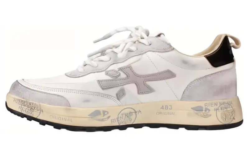 PREMIATA Leather Casual Shoes Men's Gray