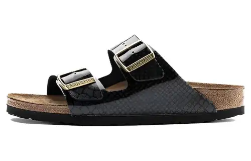 Birkenstock PVC Chemical Fiber Slide Slippers Women's Black
