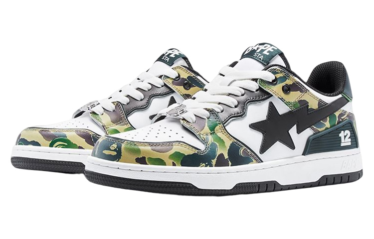 A BATHING APE SK8 China 12th Anniversary Limited Edition Stylish Skateboarding Shoes Men's Camouflage