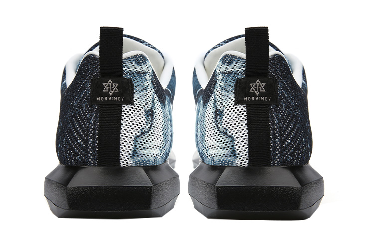 NORVINCY Mesh Print Breathable Low top Running Shoes Unisex Ink Blue