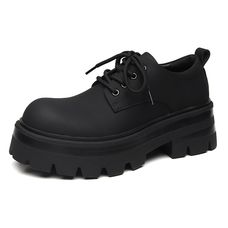 V ZERO FIVE Chunky Derby Shoes Microfiber Leather Casual Shoes Men's Fashion Minimalist Style British Western