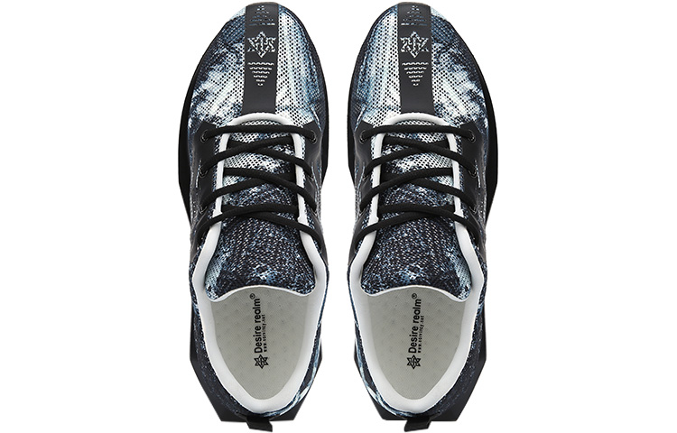 NORVINCY Mesh Print Breathable Low top Running Shoes Unisex Ink Blue