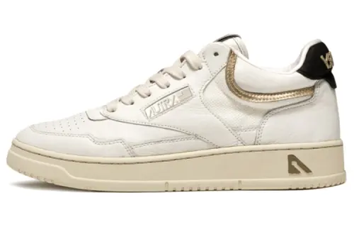AUTRY Leather Abrasion Resistant Low top Stylish Skateboarding Shoes Men's White Distressed