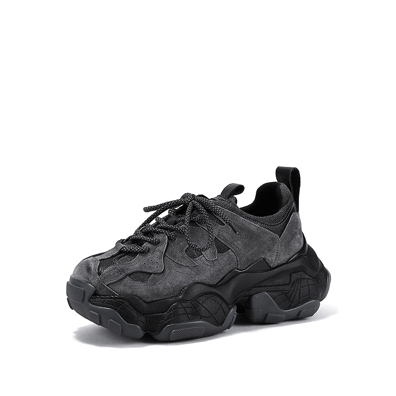 SELAIYA Fabric Low top Chunky Sneakers 6cm Women's Black