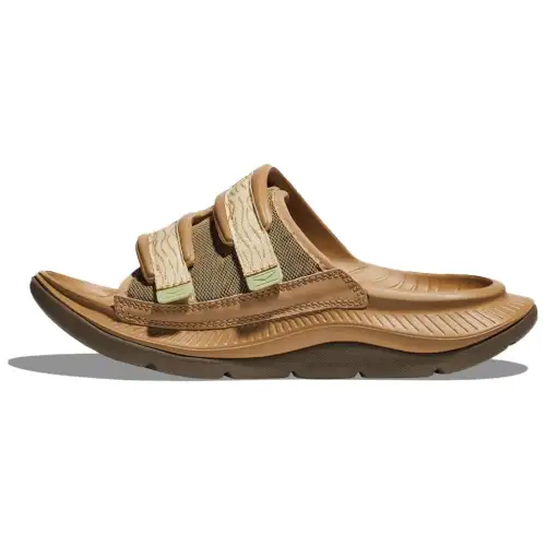 HOKA ONE ONE ORA Luxe Slip Resistant Abrasion Resistant Slide Slippers Unisex Brown