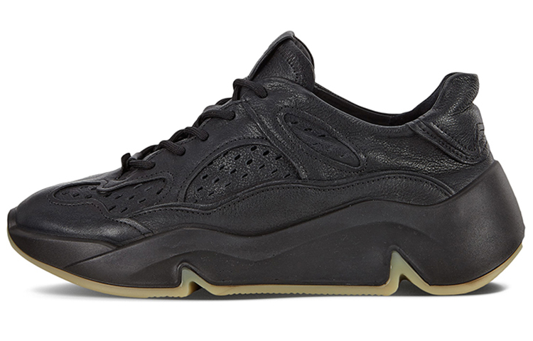Ecco Tide Fun Cow Leather Low top Chunky Sneakers Women's Black