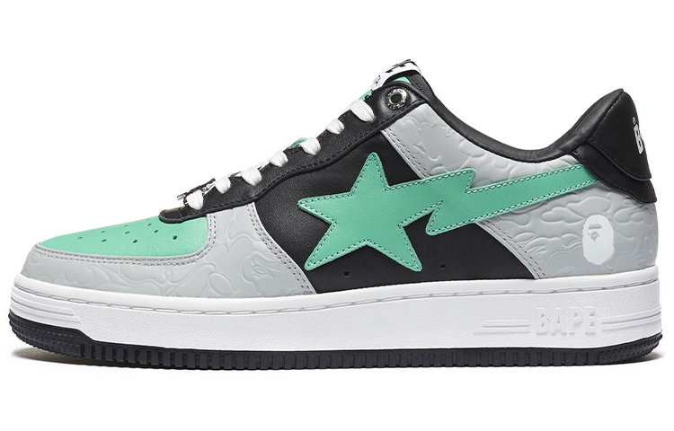Мужские кеды A BATHING APE A BATHING APE STA (зелено-черно-серый)