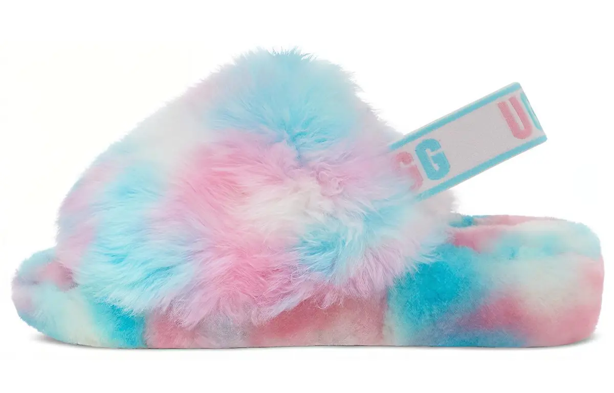 UGG Fluff Yeah Blue Pink Women's