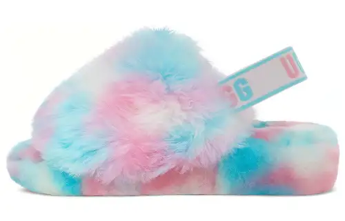 UGG Fluff Yeah Blue Pink Women's