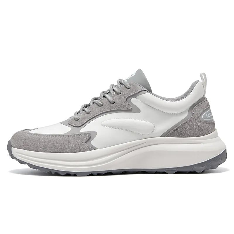 Montagut Casual Shoes Men's Low Top Gray/Apricot White/Blue White