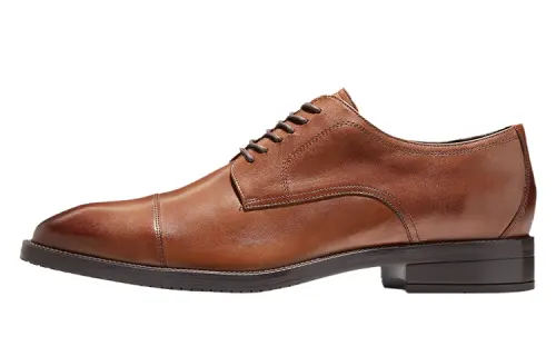 COLE HAAN Top Grain Cow Leather Dress Shoes Men's Dark Brown