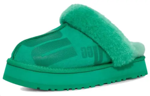 UGG Disquette Suede Fashion Cotton Slipper Women's Green