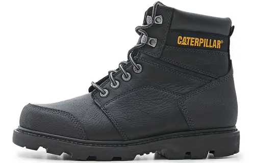 CAT Cow Leather Waterproof And Wear resistant Crew Outdoor Boots Men's Black