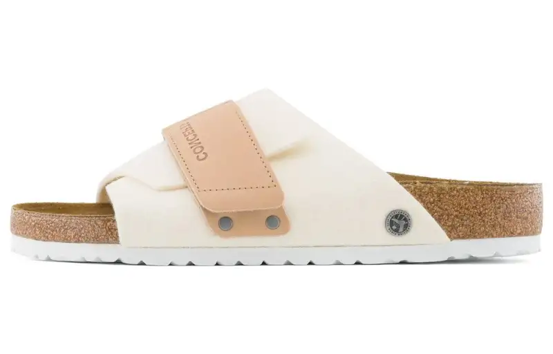 CONCEPTS x Birkenstock Kyoto Leather Slide Slippers Women's White