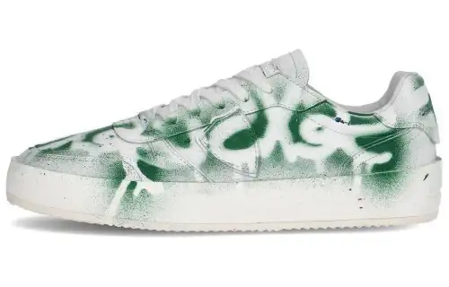 PHILIPPE MODEL Low top Skateboard Shoes Men's White Green