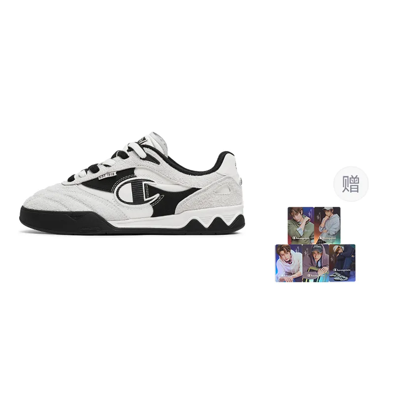 Champion Woven Foot Training Shoes Low top Skateboard Shoes Men's Milk White/Black