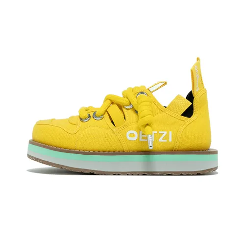 OETZI Skateboard Shoes Women's Low Top Yellow
