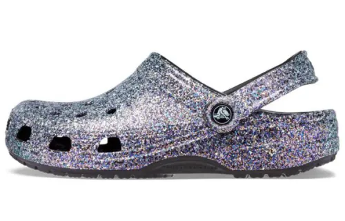 Crocs Classic Glitter Clogs 'Silver Multi'