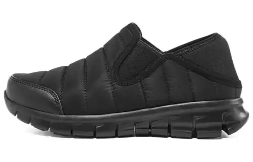 Skechers Synergy Synthetic Leather Sports Low top Casual Shoes Women's All Black