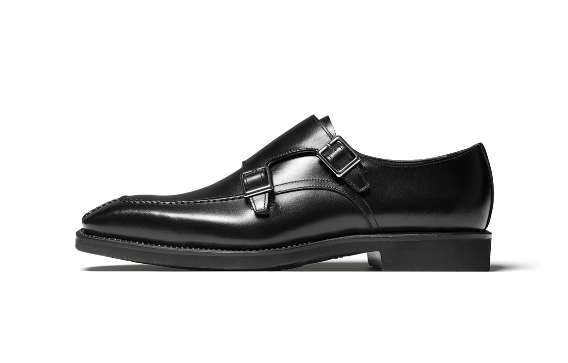 Truffaut TRUFFAUT British buckle handmade Monk shoes, first layer of cowhide, business retro one-leg set, formal leather shoes, men's style