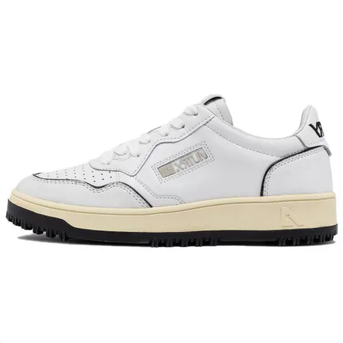 AUTRY Leather Low top Skateboard Shoes Men's White