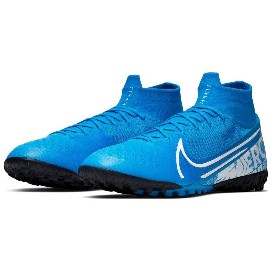 Бутсы Nike Mercurial Superfly 7 (сине-белые) — Синий / белый — фото 2