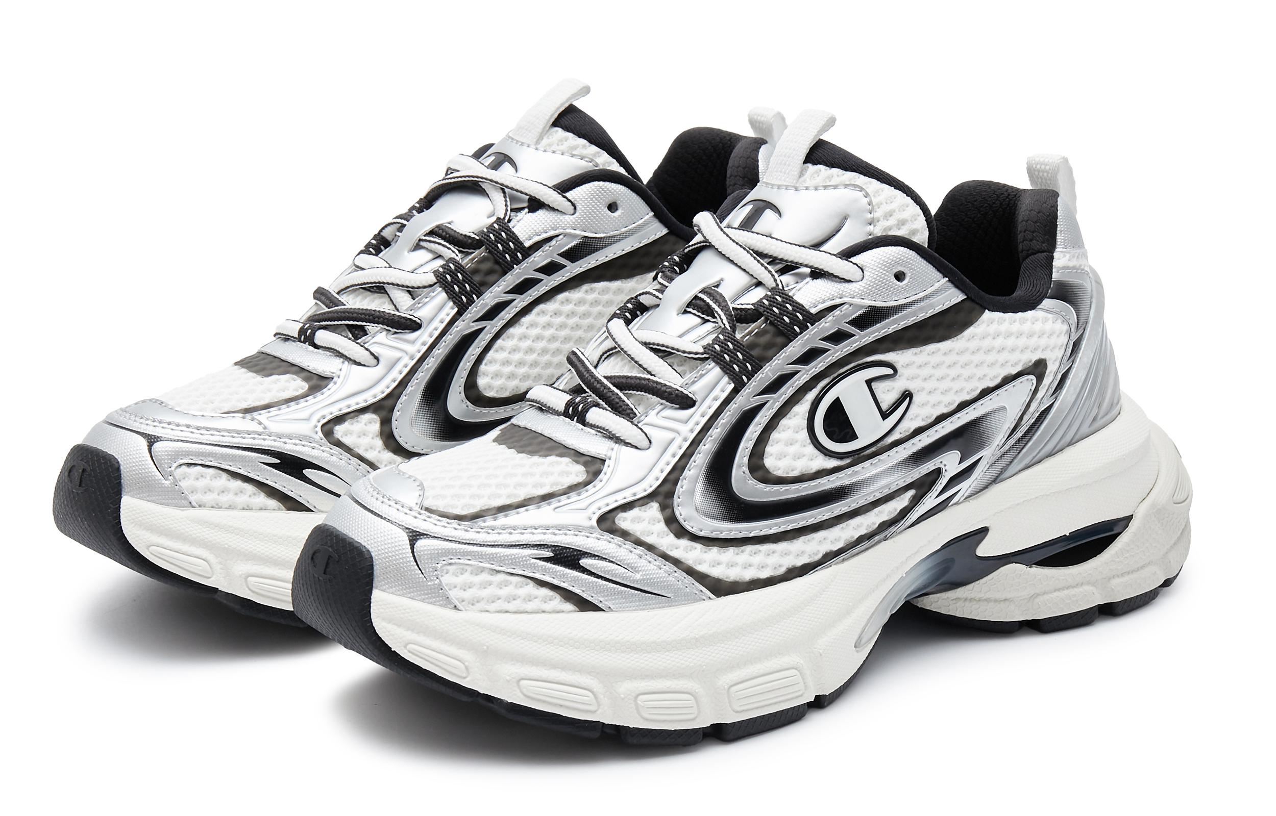 Champion Slip Resistant Running Shoes Men’s Black White