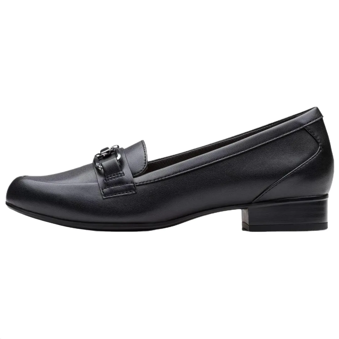 Clarks Juliet Echo Leather Loafers 2.5cm Women's Black