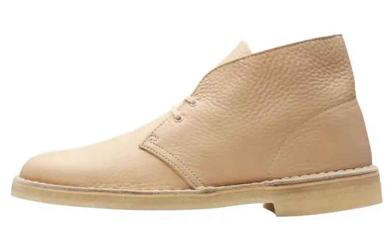 Clarks Originals Leather Ankle Boots Men's Khaki Brown