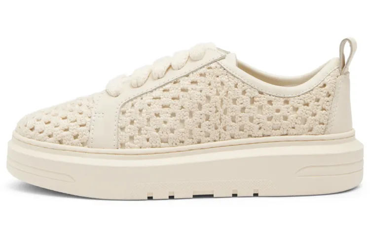 CHARLES&KEITH Fabric Athletic Shoes Women's Beige Yellow