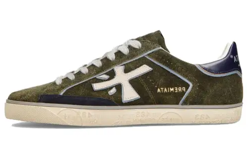 PREMIATA Suede Low top Skateboard Shoes Men's Green
